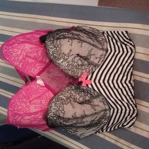 Lot of 2 Victoria's secret bustier bras nwt 32dd